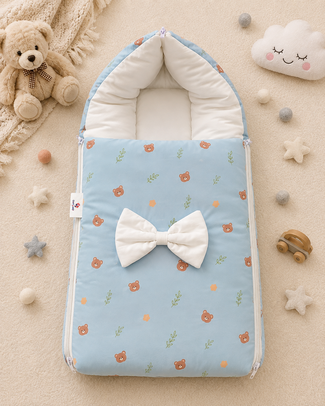 Cotton CarryNest | Bear Blue.