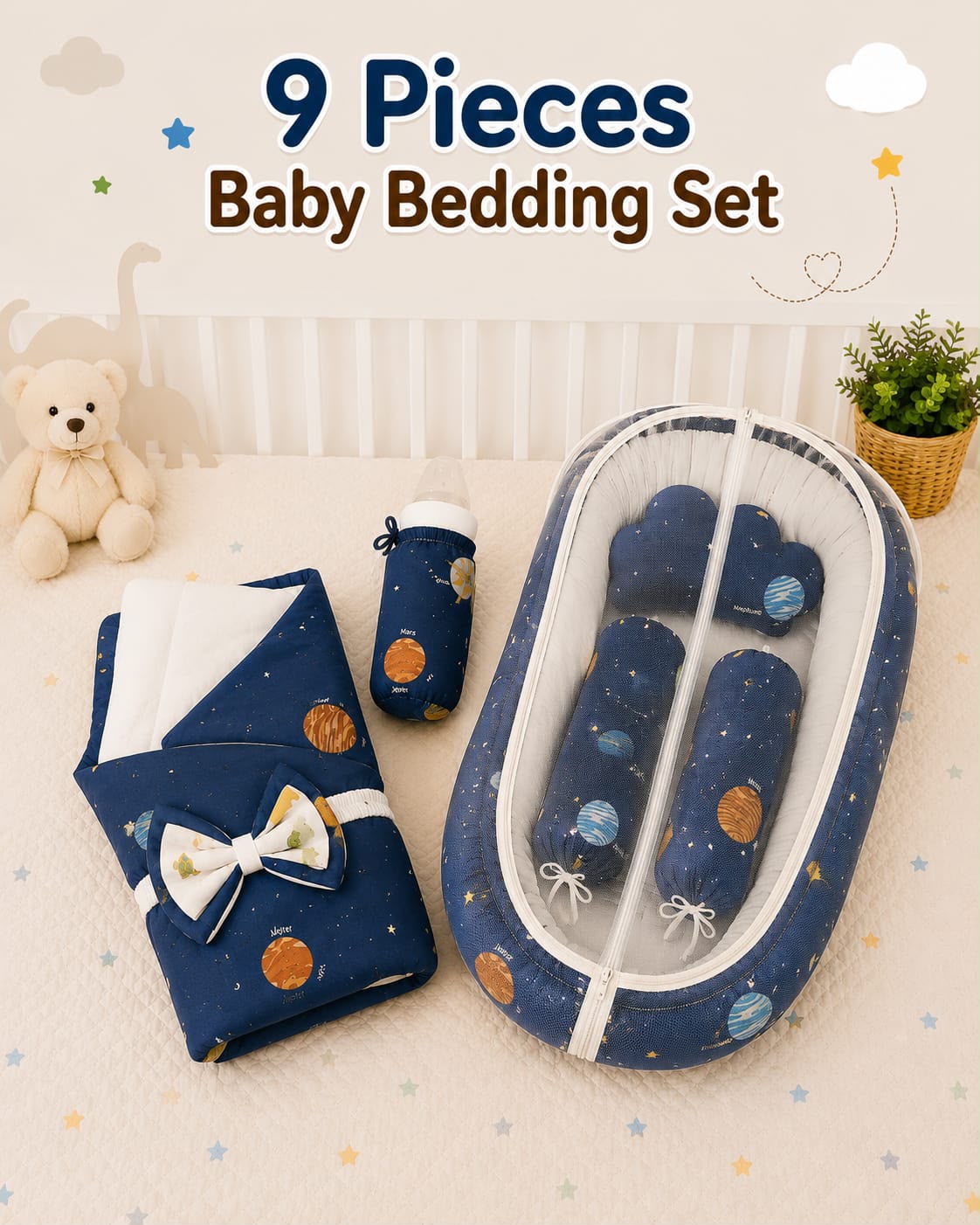 9 Pieces Bedding set