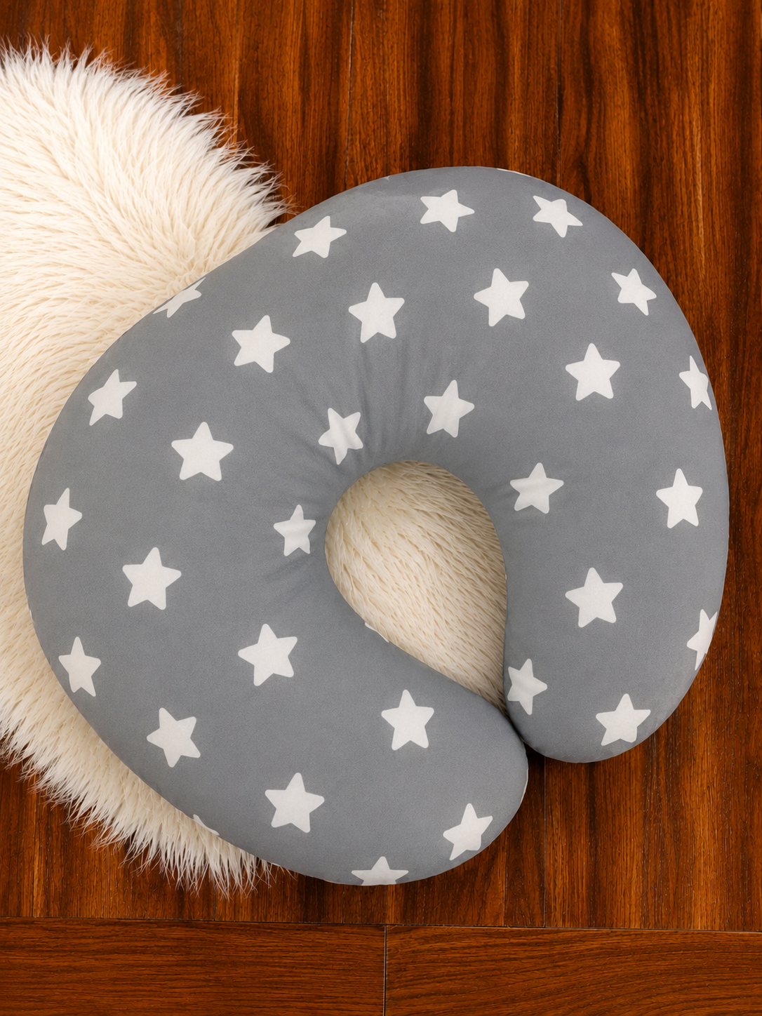 Nursing Pillow - Grey Stars