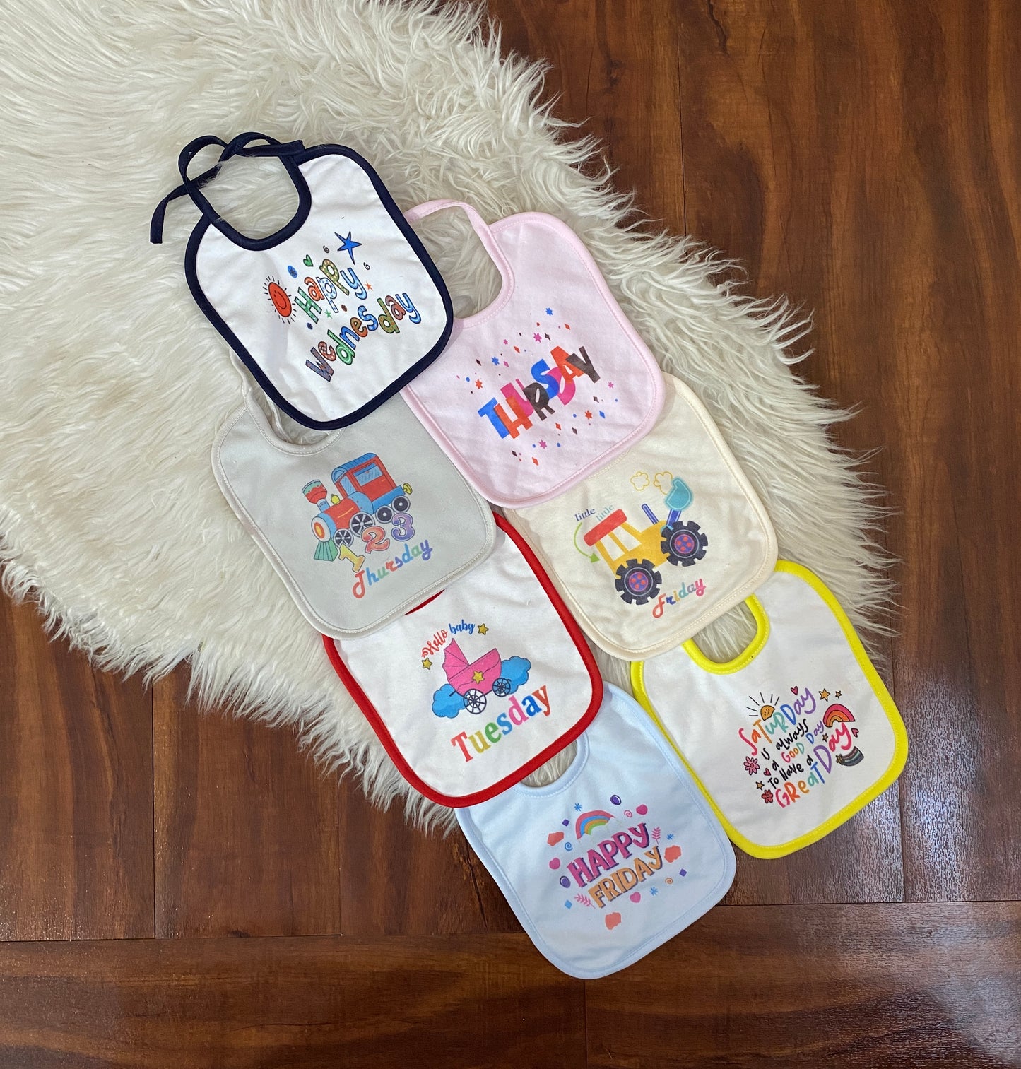 Baby Bibs 7 Piece Large