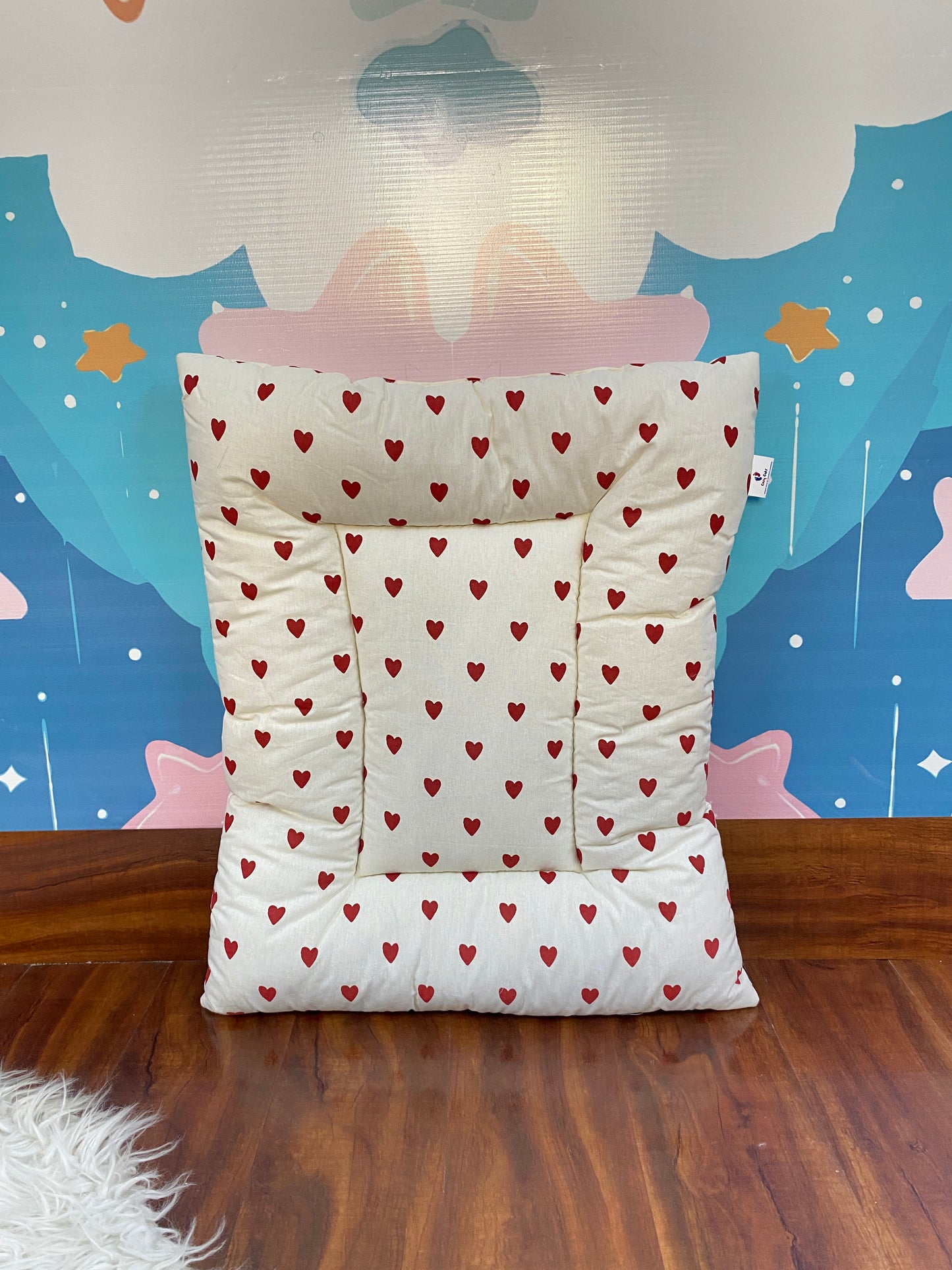 8 Pieces Bedding Set - Mini Red Hearts