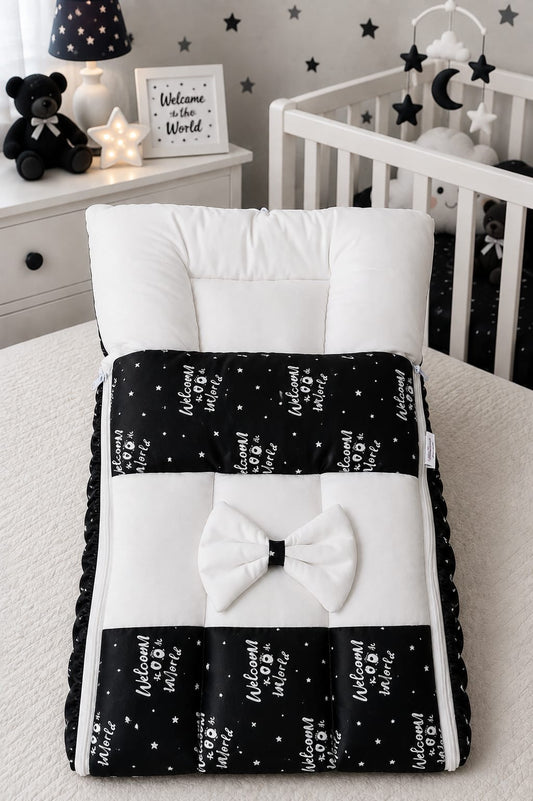 Baby Carrynest Silk- Welcome to the World Black
