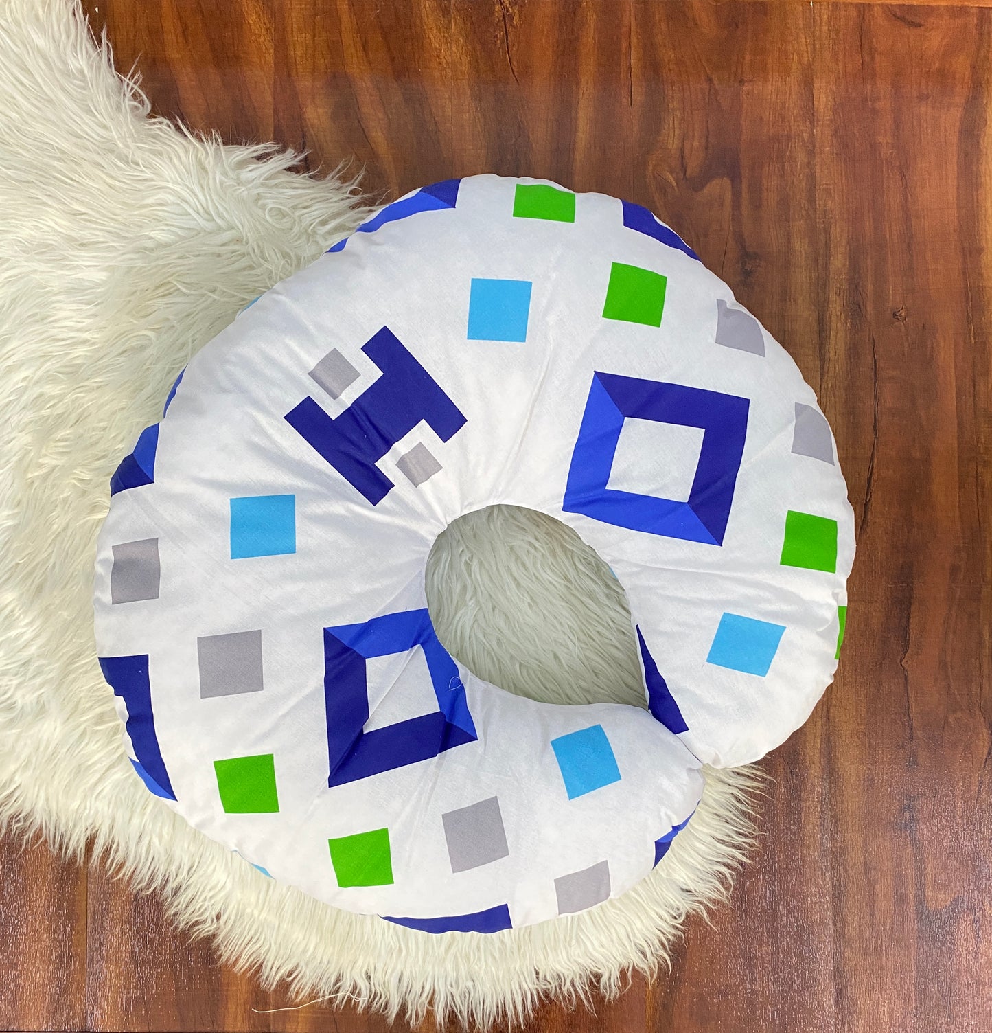Nursing Pillow - Blue & White