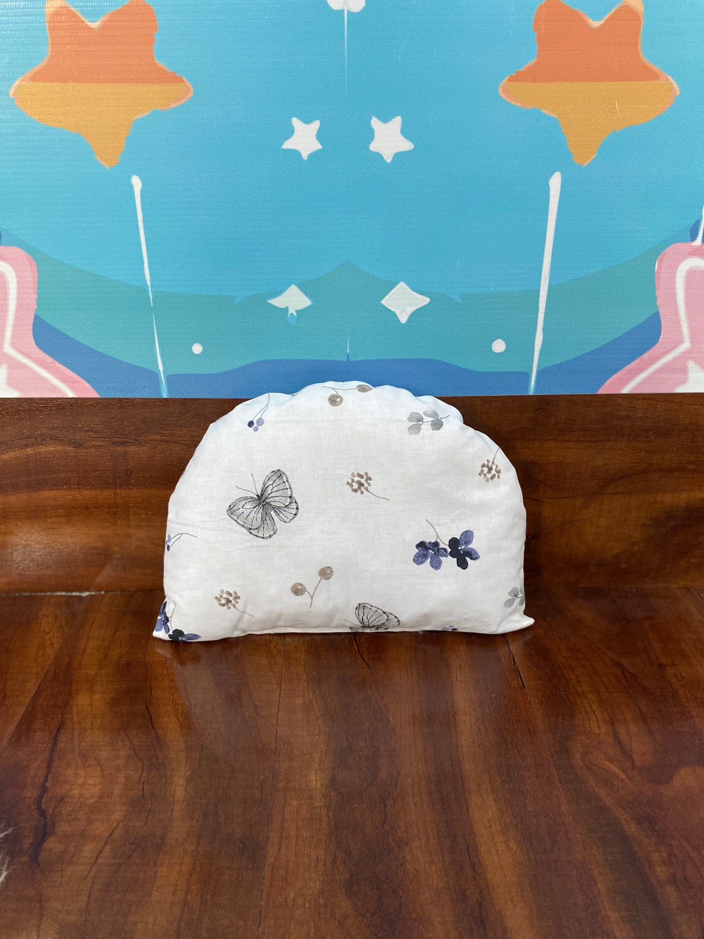 8 Pieces Bedding Set - Grey and white Butterflies