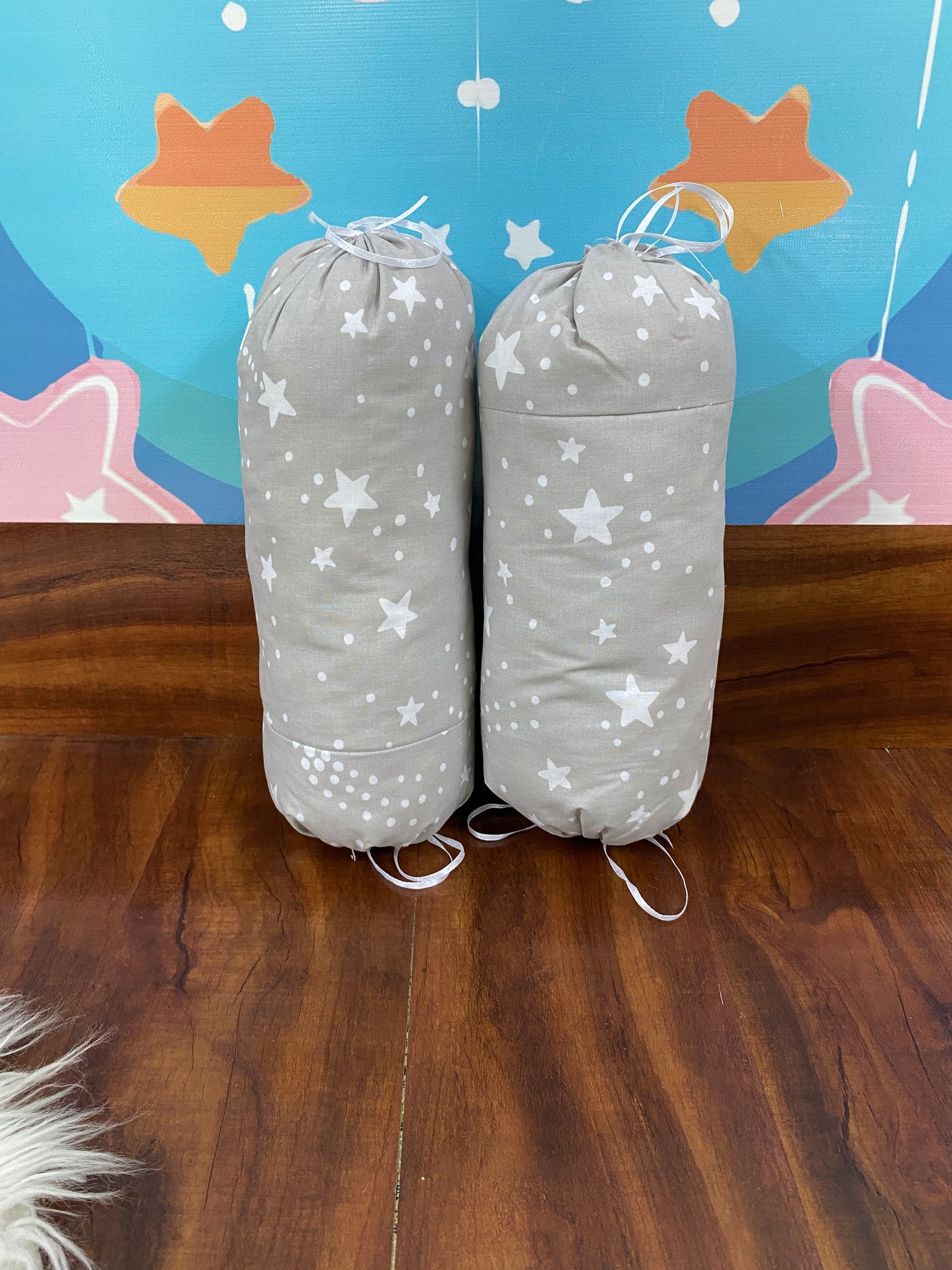 8 Pieces Bedding Set -Grey Stars