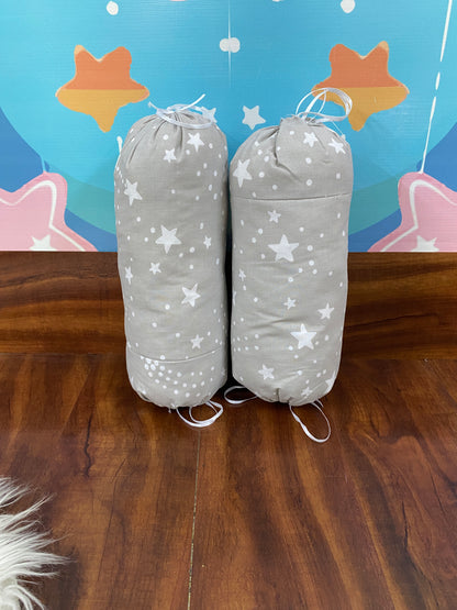 8 Pieces Bedding Set -Grey Stars