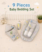 9 Pieces Bedding Set