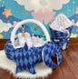 12 Pieces cotton Snuggle Bed - Blue