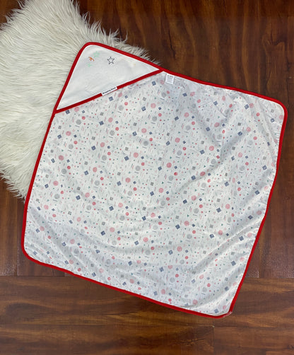 Baby Wrapping Sheet -White & Red