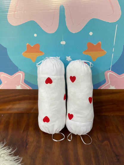 8 Pieces Bedding Set- Red Hearts