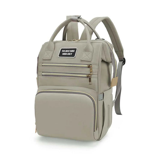 Multipurpose Outdoor Travel Light Purple Maternity Diaper Bag Baby Care Bag Gray Colour