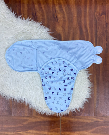 Baby Swaddle- Blue Alphabets