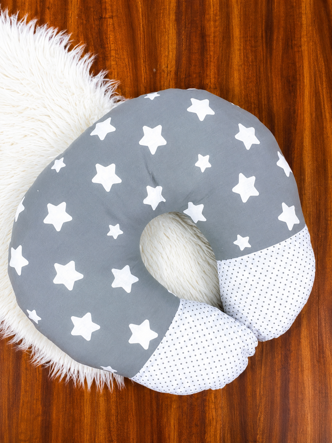 Nursing Pillow - Grey Stars