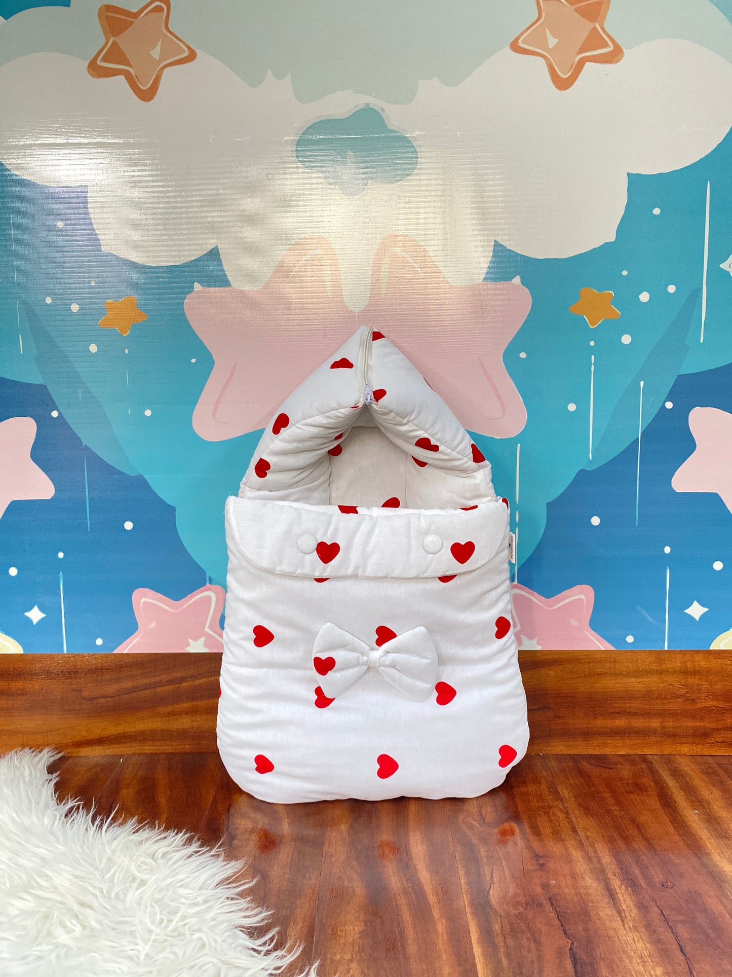 8 Pieces Bedding Set- Red Hearts