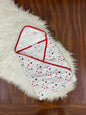 Baby Wrapping Sheet -White & Red