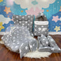 8 Pieces Bedding Set - Grey Stars