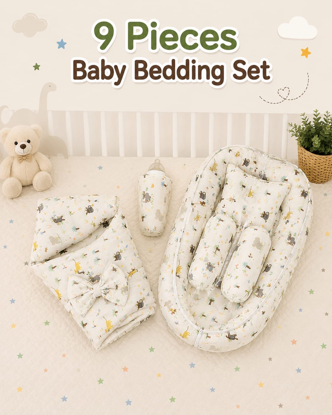 9 Pcs Bedding Set
