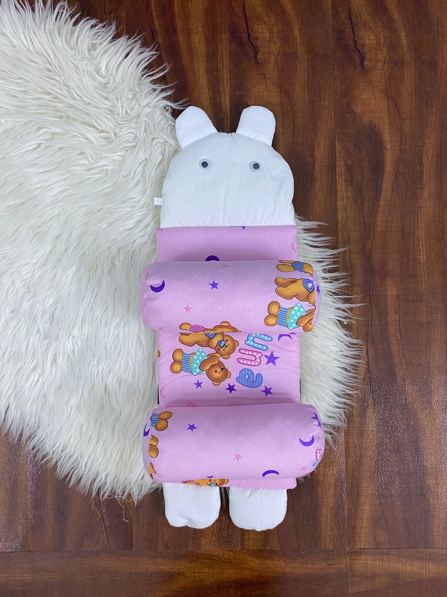 Baby Head Support pillow - Pink Teady Bear
