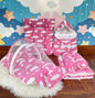 8 Pieces Bedding Set - Pink Clouds