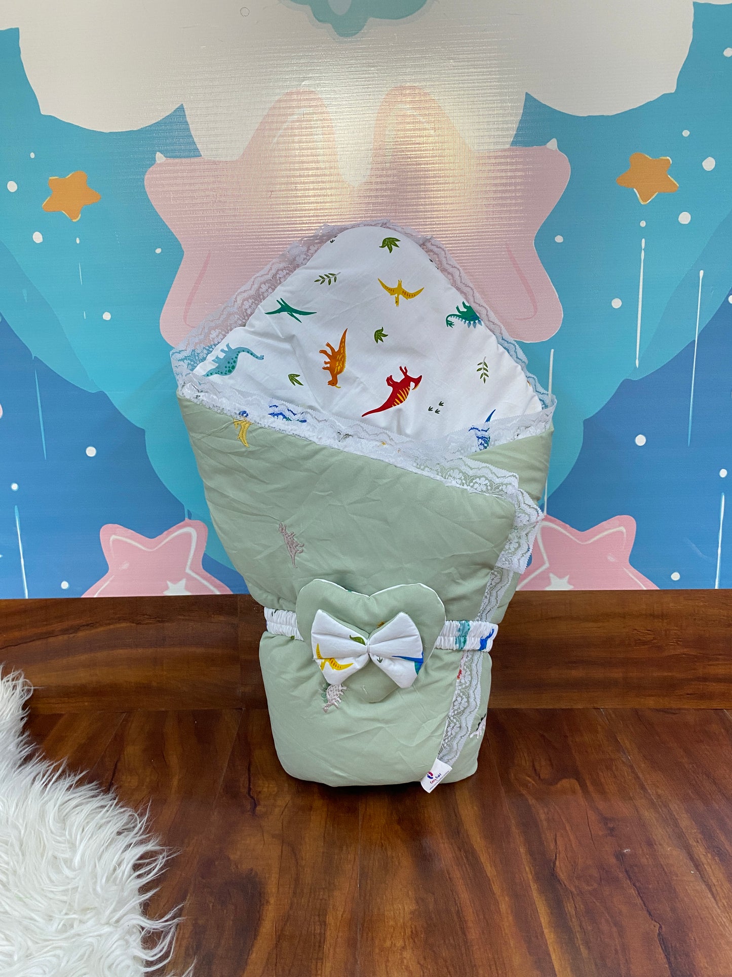 12 Pieces cotton Snuggle Bed - Dino