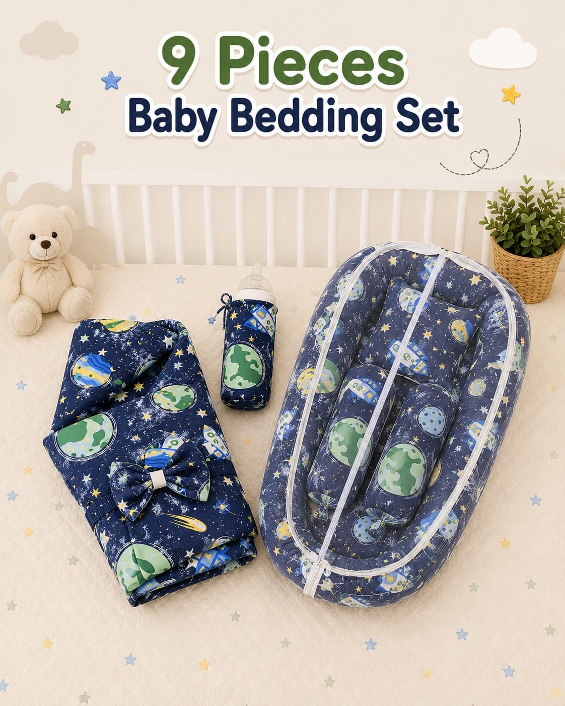 9 Pieces Bedding set