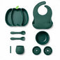 Silicon Baby feeding 8Pcs Green Pumpkin.