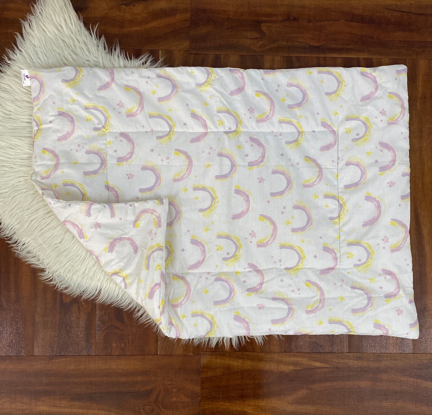 8 Pieces Bedding Set - White Rainbow