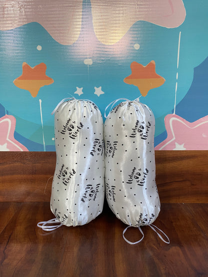 8 Pieces Bedding Set - Silk- Welcome To the World