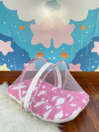 8 Pieces Bedding Set - Pink Clouds