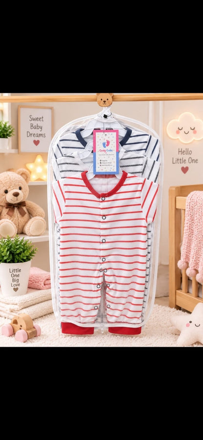 Pack of 3 Rompers - Random Prints