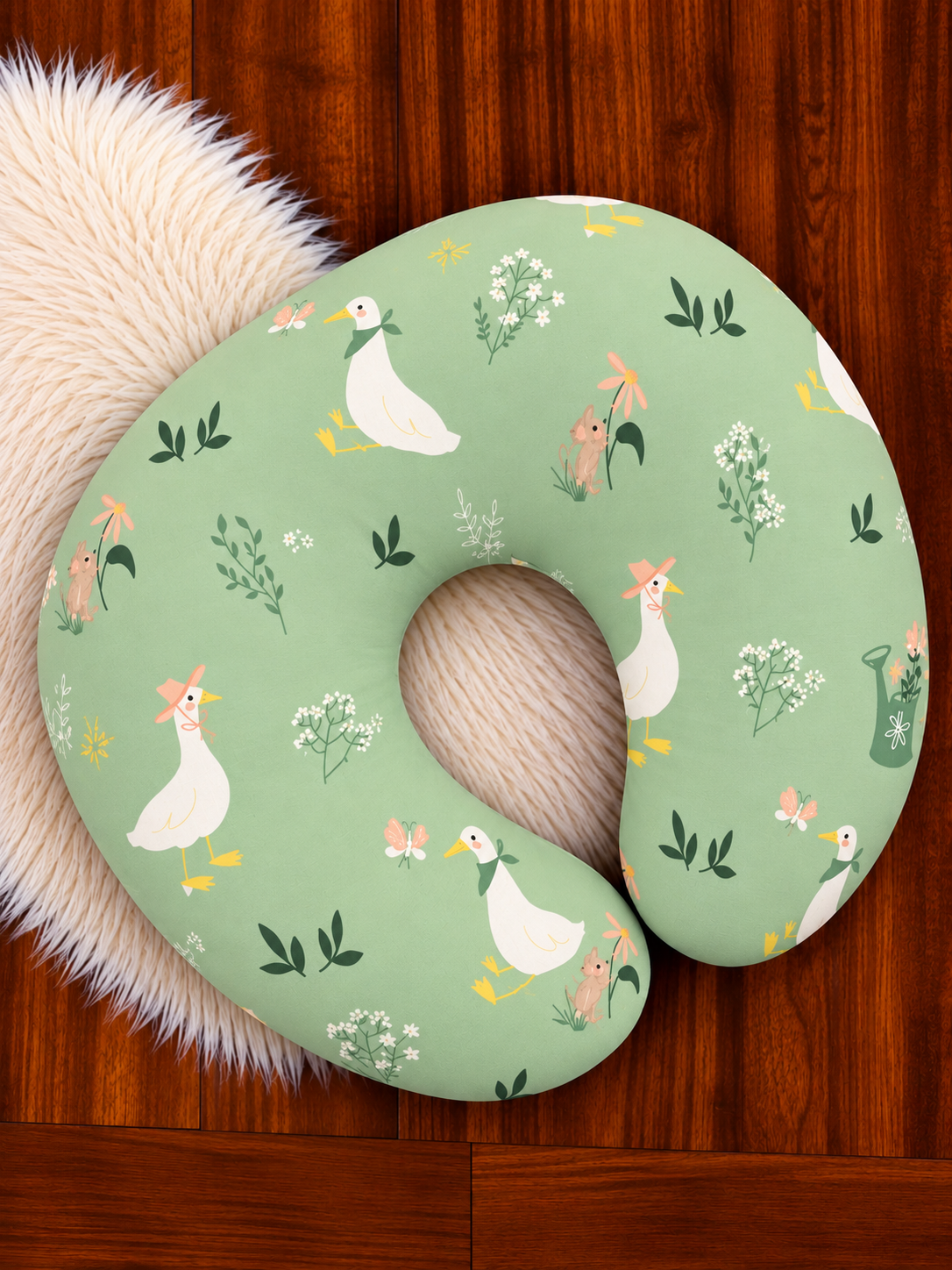 Nursing Pillow | Green duck