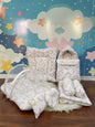 8 Pieces Bedding Set - White Rainbow