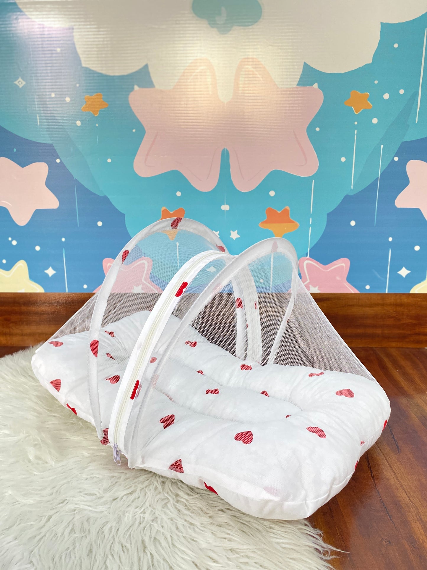 8 Pieces Bedding Set- Red Hearts