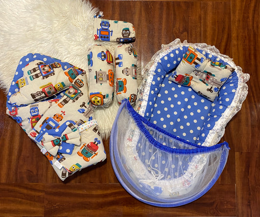 9pcs Fancy & Stylish Baby Bedding Set -