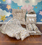 8 Pieces Bedding Set - Brown Cars
