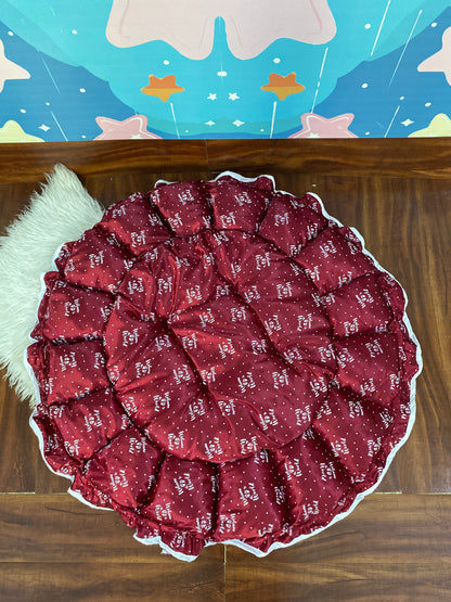 12 Pieces Silk Bed Set”Welcome to the world “ Red