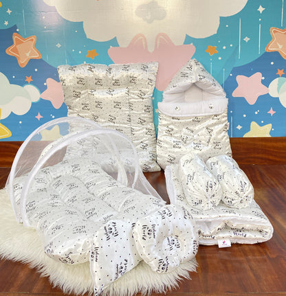 8 Pieces Bedding Set - Silk- Welcome To the World