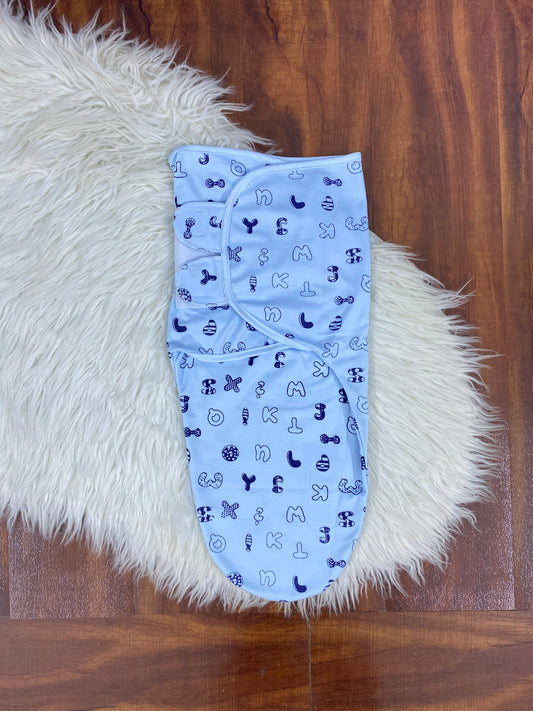Baby Swaddle- Blue Alphabets