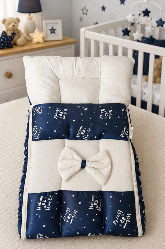 Baby CarryNests Silk | Welcome to the World | Neavy Blue