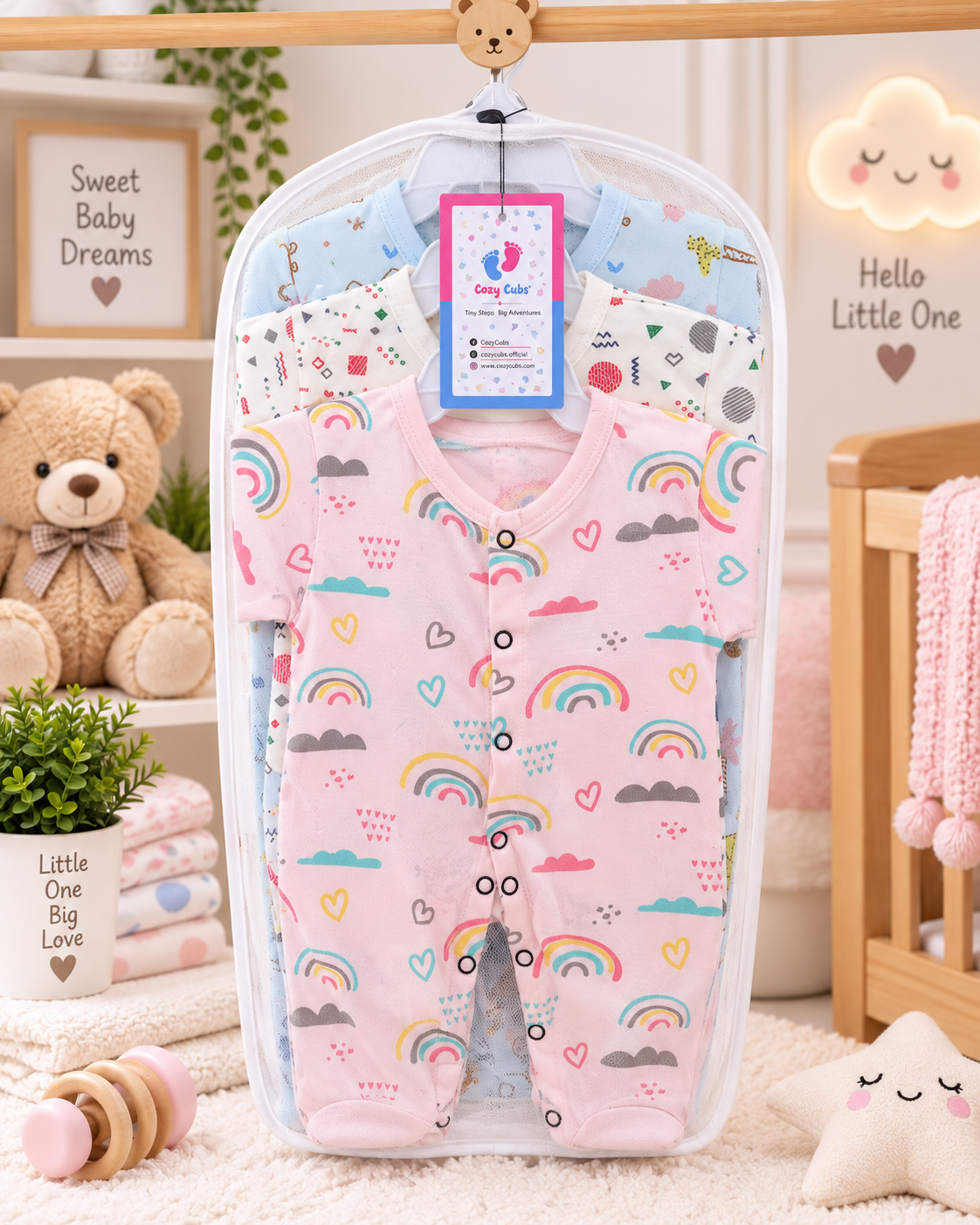 Pack of 3 Premium Baby Rompers