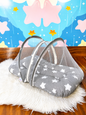 Baby Premium Mosquito Bednet - Grey with White Stars.