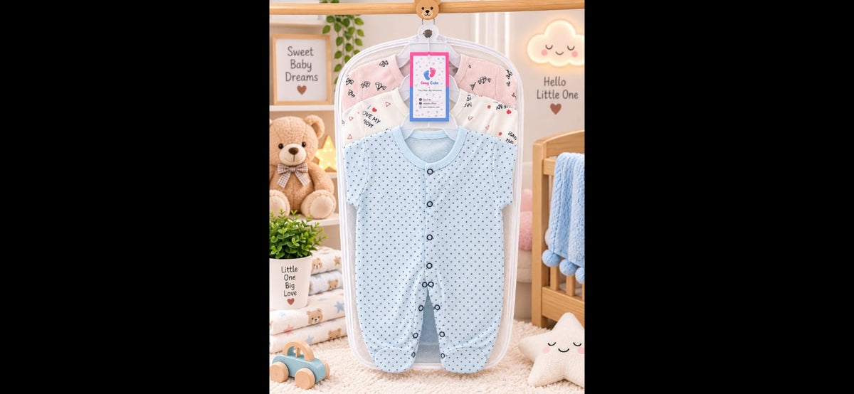 Pack of 3 Rompers - Random Prints