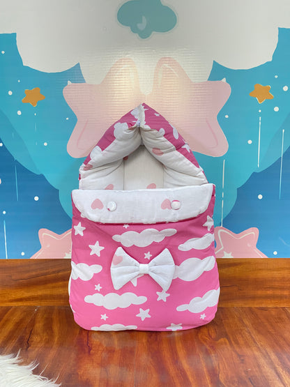 8 Pieces Bedding Set - Pink Clouds