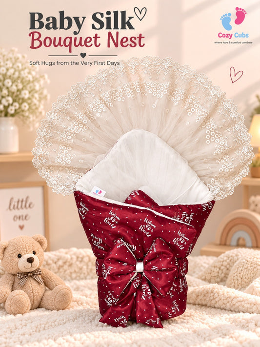 Silk CarryNest Silk | Welcome to the world | Red
