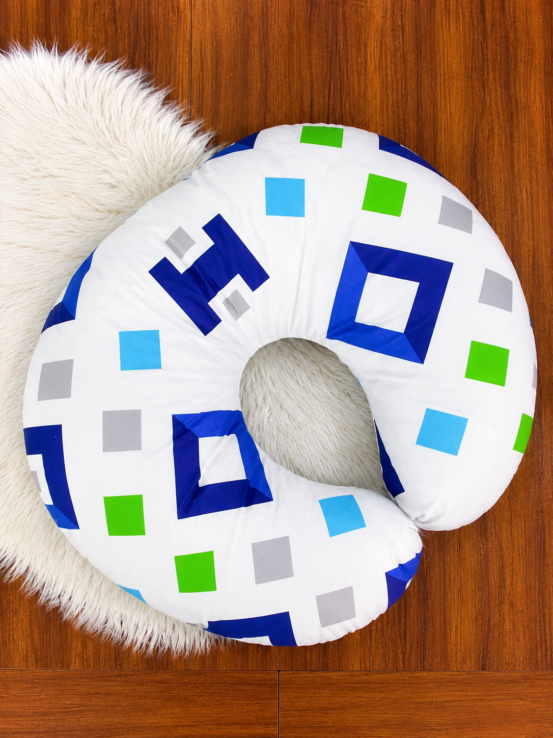 Nursing Pillow - Blue & White