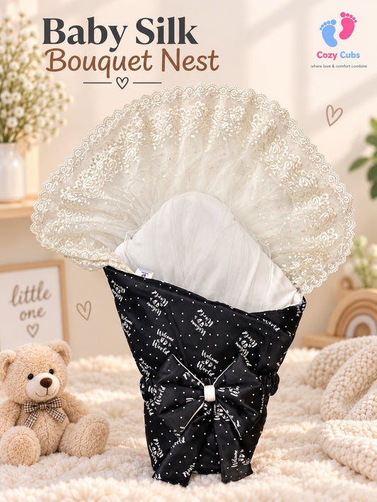 Silk CarryNest Silk | Welcome to the world | Black