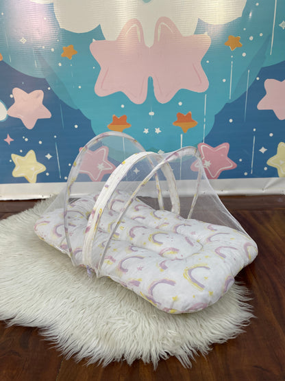 8 Pieces Bedding Set - White Rainbow