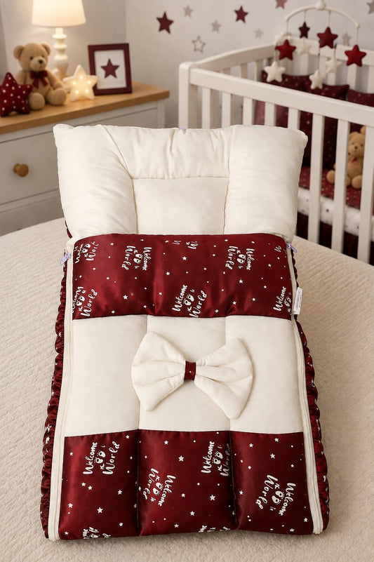 Baby CarryNest Silk | Welcome to the world | Red