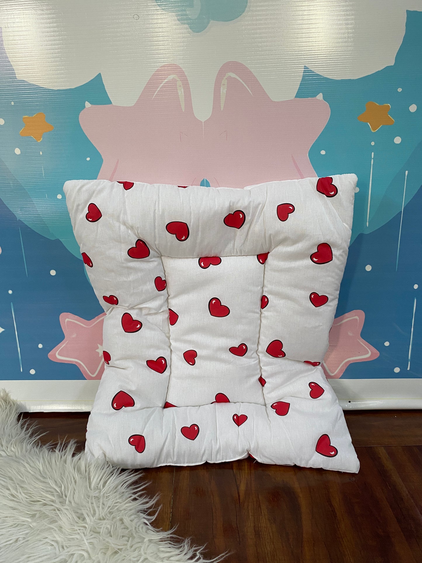 8 Pieces Bedding Set - Red Hearts