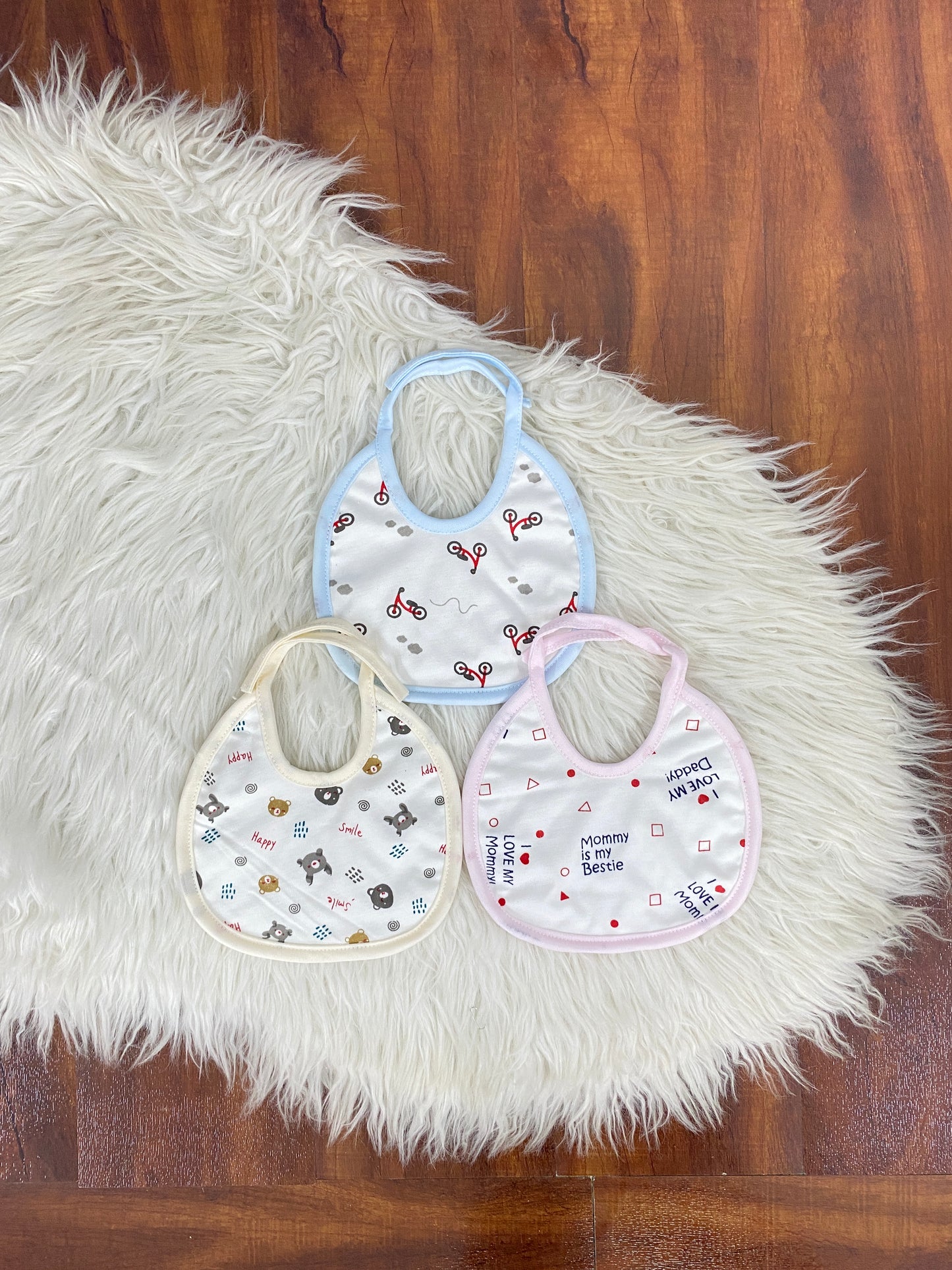 Baby Bibs - Pack of 3 - Medium
